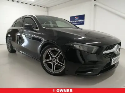 Used Mercedes A180 AMG line 116 HP (85 kW) 2019 Black Hatchback