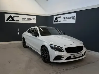 Used Mercedes C220 AMG line 2019 White Coupe