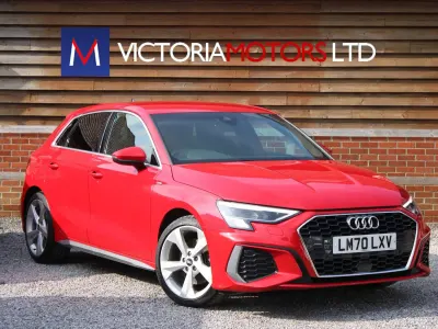 Used Audi A3 S-Line 150 HP (110 kW) 2020 Red Sedan