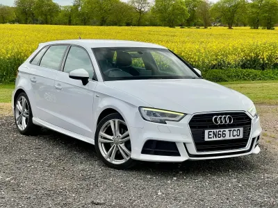 Used Audi A3 Sportback S-Line 150 HP (110 kW) 2017 White Hatchback
