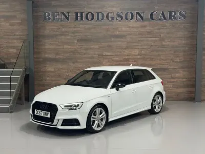 Used Audi A3 Sportback S-Line 150 HP (110 kW) 2018 White Hatchback