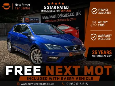 Used Seat Leon XCELLENCE 150 HP (110 kW) 2019 Blue Hatchback