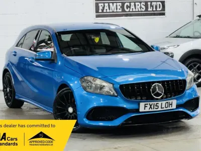 Used Mercedes A180 AMG 109 HP (80 kW) 2015 Blue Hatchback
