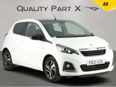 Begagnad Peugeot 108 Allure 72 HK (52 kW) 2021 Vit Halvkombi