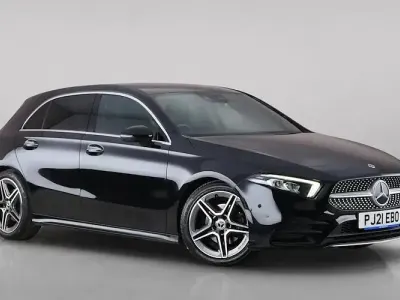 Used Mercedes A200 AMG Line Premium 163 HP (119 kW) 2021 Black Hatchback