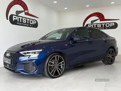 Used Audi A3 S-Line 114 HP (83 kW) 2021 Blue Sedan