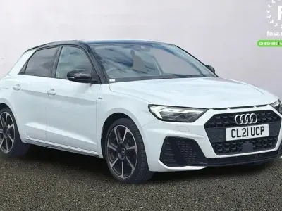 Used Audi A1 Sportback Black Edition 110 HP (80 kW) 2021 White Hatchback
