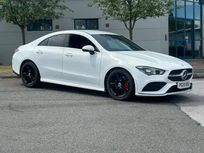 Used Mercedes CLA200 AMG line 163 HP (119 kW) 2019 White Coupe