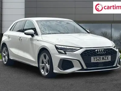 Used Audi A3 S-Line 150 HP (110 kW) 2021 White Sedan