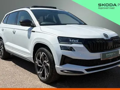 Used Skoda Karoq SportLine 150 HP (110 kW) 2026 Moon white metallic SUV