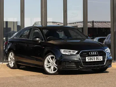 Used Audi A3 S-Line 190 HP (139 kW) 2019 Black Sedan