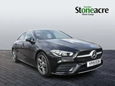 Used Mercedes CLA180 AMG line 136 HP (100 kW) 2019 Black Sedan