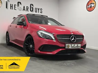 Used Mercedes A200 AMG Line Premium Plus 136 HP (100 kW) 2017 Red Hatchback