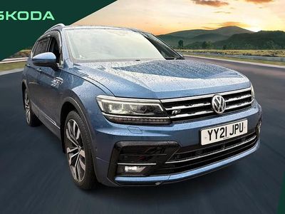 Blue Used 2021 VW Tiguan Allspace R-line SUV | £23,795 (Good price)