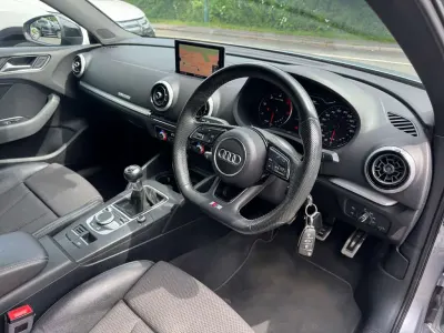 Used Audi A3 Black Edition 150 HP (110 kW) 2017 Silver Sedan