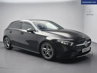 Used Mercedes A200 AMG line 163 HP (119 kW) 2019 Black Hatchback