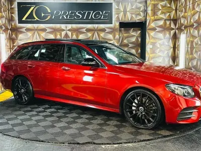 Used Mercedes E220 AMG line 194 HP (142 kW) 2020 Red Estate