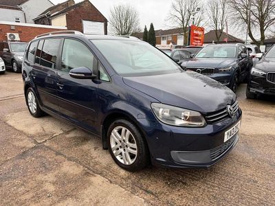 Begagnad VW Touran SE 105 HK (77 kW) 2013 Blå Minibuss