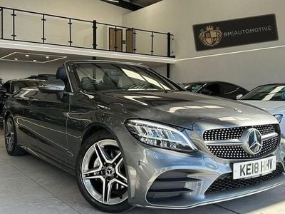 Used Mercedes C200 AMG line 198 HP (145 kW) 2018 Grey Cabriolet