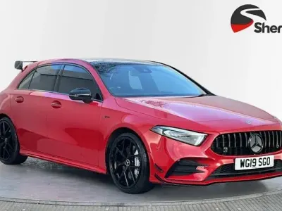 Used Mercedes A35 AMG Premium Plus 306 HP (225 kW) 2019 Red Hatchback
