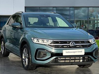 Petrol blue metallic Used 2025 VW T-Roc R-line SUV | £28,061 (Fair price)