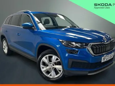 Used Skoda Kodiaq SE L Executive 110 HP (80 kW) 2023 Race blue metallic SUV