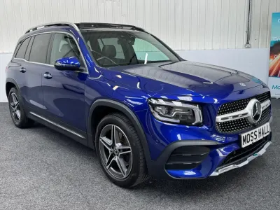 Second-hand Mercedes GLB200 AMG Line Premium Plus 163 CP (119 kW) 2022 Albastru SUV