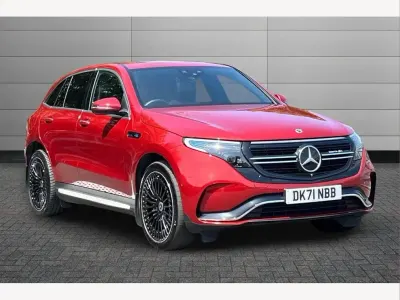 Used Mercedes EQC400 AMG line 300 kW (408 HP) 2021 Hyacinth red SUV