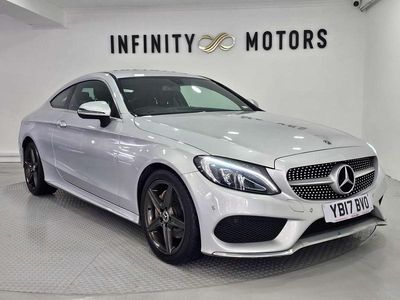 Used Mercedes C220 AMG line 170 HP (125 kW) 2017 Silver Coupe