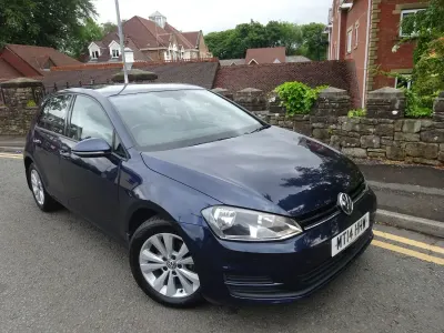Used VW Golf VII SE 105 HP (77 kW) 2014 Blue Hatchback