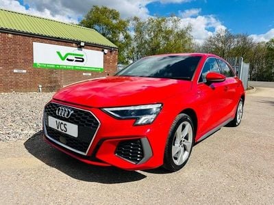 Begagnad Audi A3 Sportback e-tron S-Line 2021 Röd Halvkombi