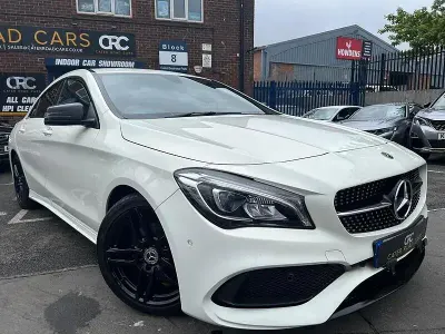 Used Mercedes CLA180 AMG line 122 HP (89 kW) 2017 White Coupe