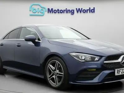 Used Mercedes CLA180 AMG line 136 HP (100 kW) 2022 Blue Coupe