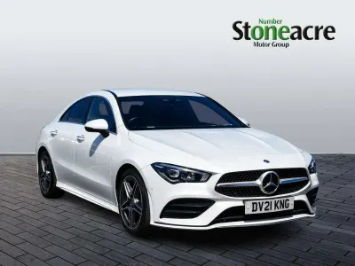 Used Mercedes CLA220 AMG Line Premium 190 HP (139 kW) 2021 White Coupe