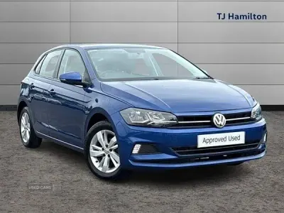 Used VW Polo SE 80 HP (58 kW) 2020 Blue Hatchback