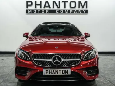 Used Mercedes E220 AMG line 194 HP (142 kW) 2018 Red Coupe