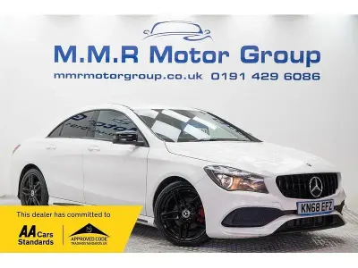 Used Mercedes CLA180 AMG line 120 HP (88 kW) 2018 White Coupe