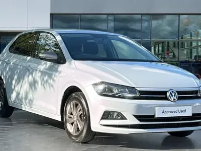Used VW Polo Match 95 HP (69 kW) 2020 White silver metallic Hatchback