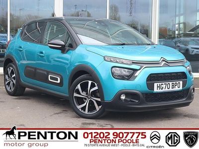 Used Citroën C3 PureTech 110 HP (80 kW) 2021 Blue Hatchback