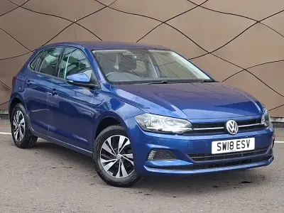 Used VW Polo SE 95 HP (69 kW) 2018 Blue Hatchback