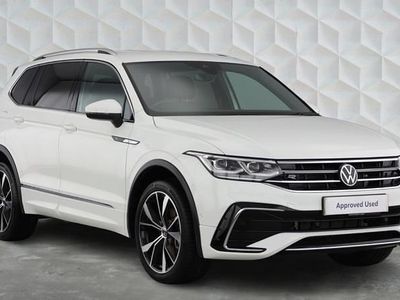Pure white Used 2025 VW Tiguan Allspace R-line SUV | £33,780 (A bit pricey)