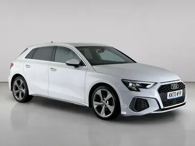 Used Audi A3 Sportback S-Line 150 HP (110 kW) 2020 White Hatchback