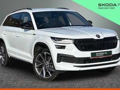 Used Skoda Kodiaq SportLine 110 HP (80 kW) 2022 Moon white metallic SUV