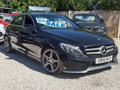 Used Mercedes C220 AMG line 2016 Black Sedan