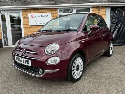 Used Fiat 500 Lounge 69 HP (50 kW) 2018 Red Hatchback