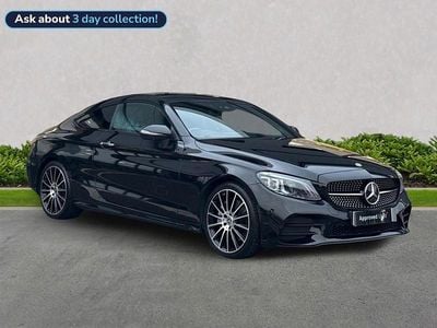 Black Used 2023 Mercedes C300 AMG line Coupe | £32,001 (Expensive)