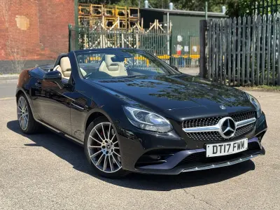 Used Mercedes SLC200 AMG line 2017 Black Cabriolet