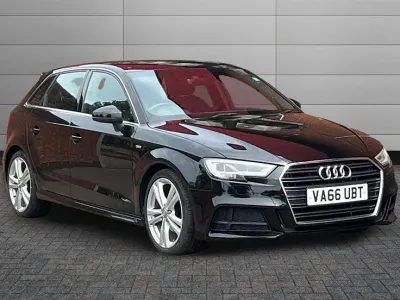 Used Audi A3 S-Line 150 HP (110 kW) 2017 Mythos black