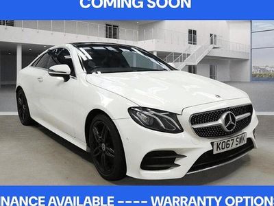 Begagnad Mercedes E220 AMG Line Premium 194 HK (142 kW) 2018 Vit Sportkupé