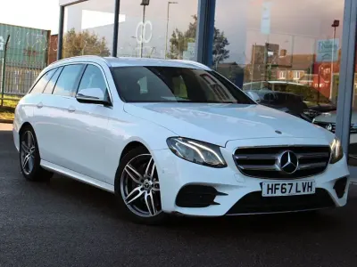 Used Mercedes E220 AMG line 194 HP (142 kW) 2017 White Estate